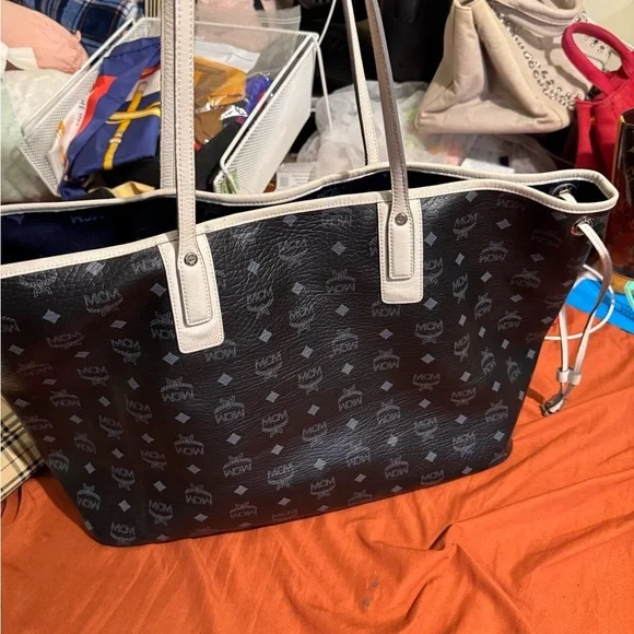 MCM Black and Gray Women's Tote Neverfull Bag